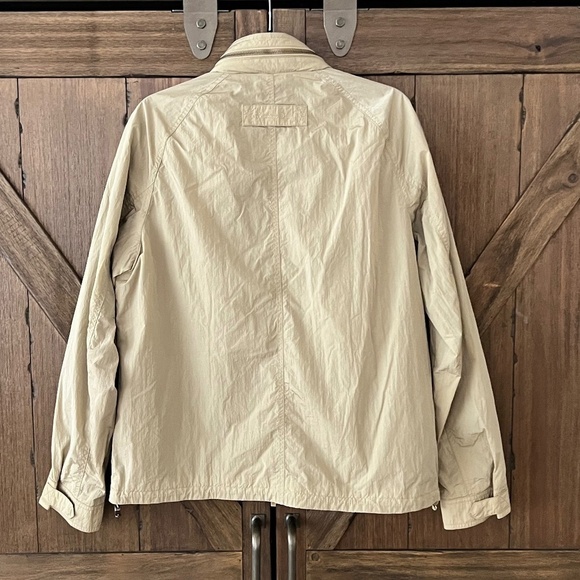 Massimo Dutti Mens Nylon Hooded Utility Jacket Khaki Size Medium - Picture 4 of 9